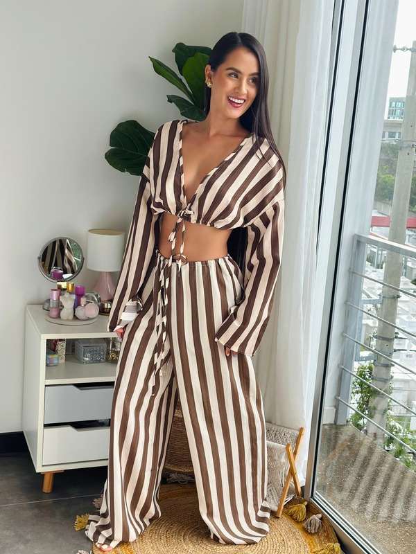 Maxi Set de rayas super fresco vintage · vista 1