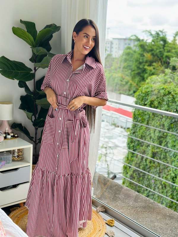 Maxi Vestido vintage vino divino y diferente · vista 1