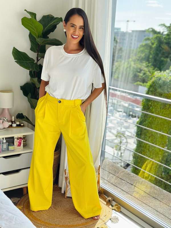 Pantalón Zara Amarillo · vista 1