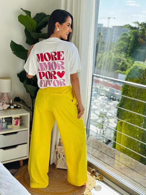 Pantalón Zara Amarillo · vista 2