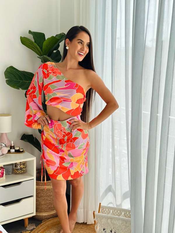 Short Dress vean ese print y la · vista 1